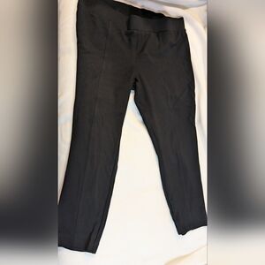 JL Jules Leopold Pull Up Pants Women's size Large Black High Rise  Ankle length
